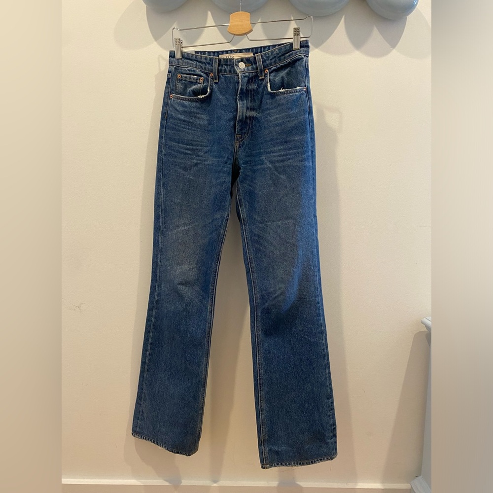 GRLFRND the melanie high rise boot cut jeans size 25